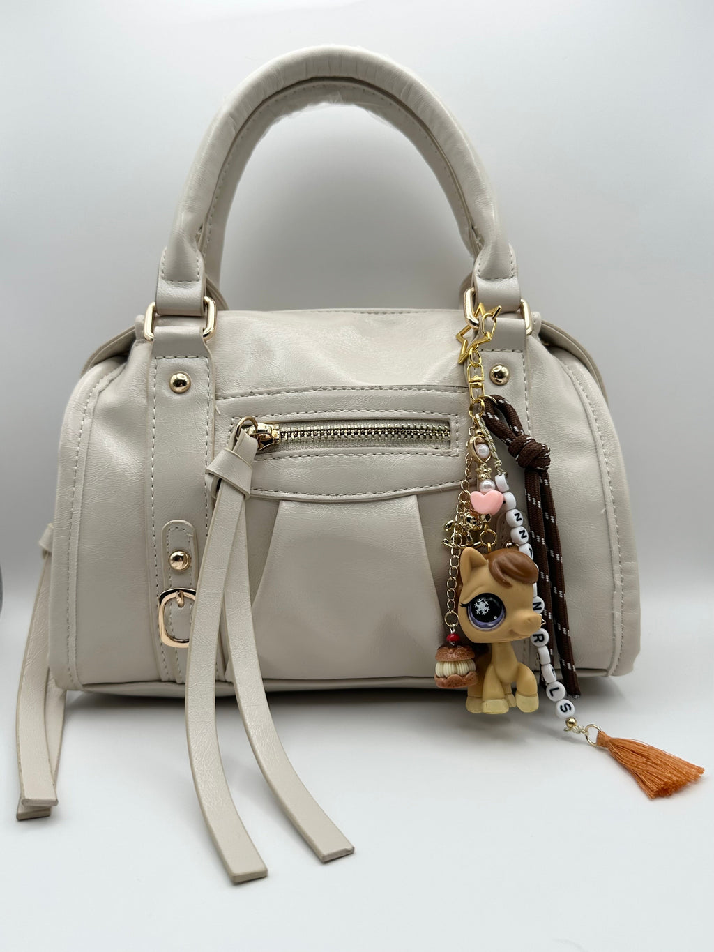 Porte-clés cheval marron bicolore Lolipets Memories