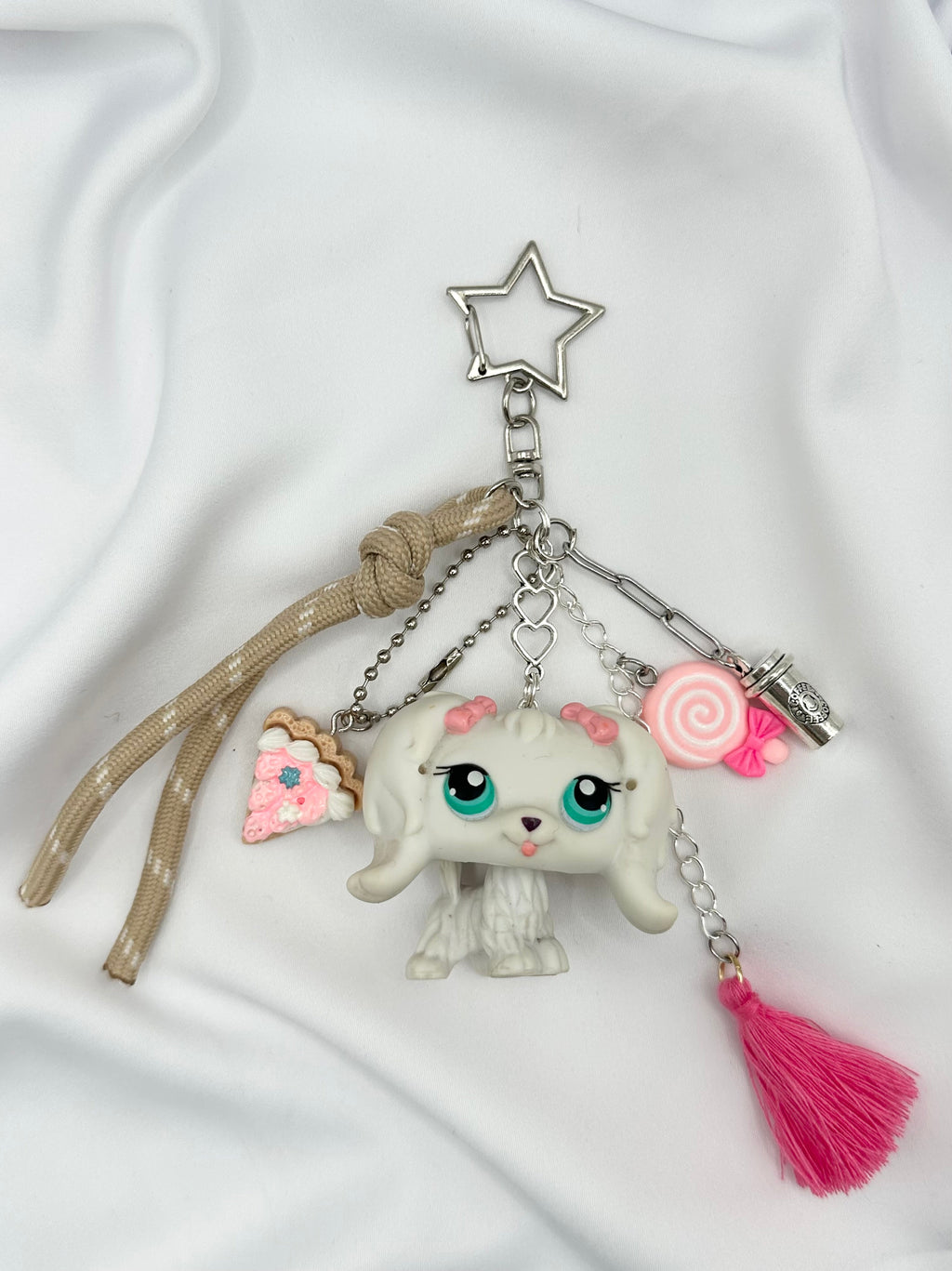 Porte-clés chien bichon maltais blanc Lolipets Memories