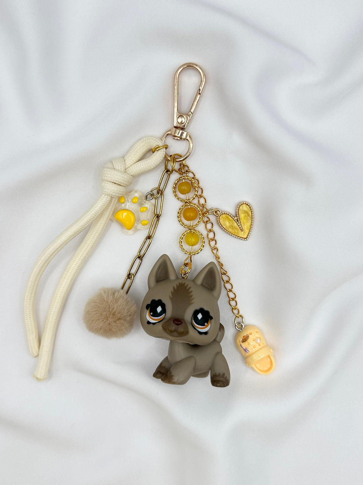 Porte-clés chien berger allemand marron bicolore Lolipets Memories