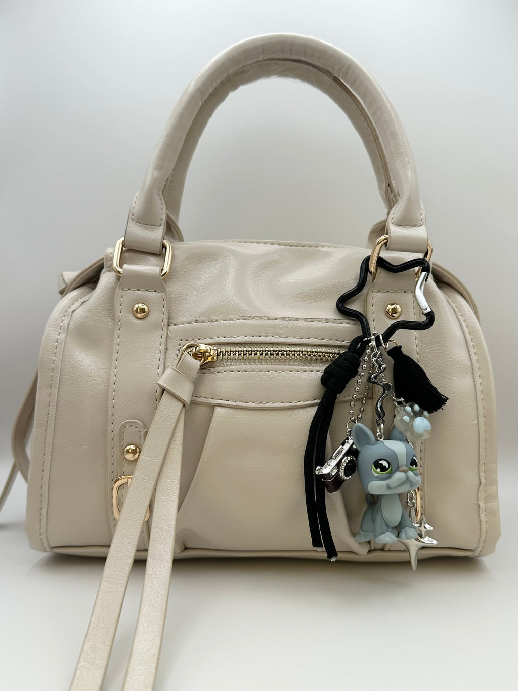 Porte-clés chien Boston terrier gris bicolore Lolipets Memories