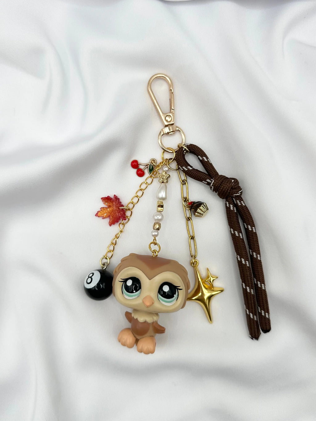 Porte-clés hiboux marron clair Lolipets Memories