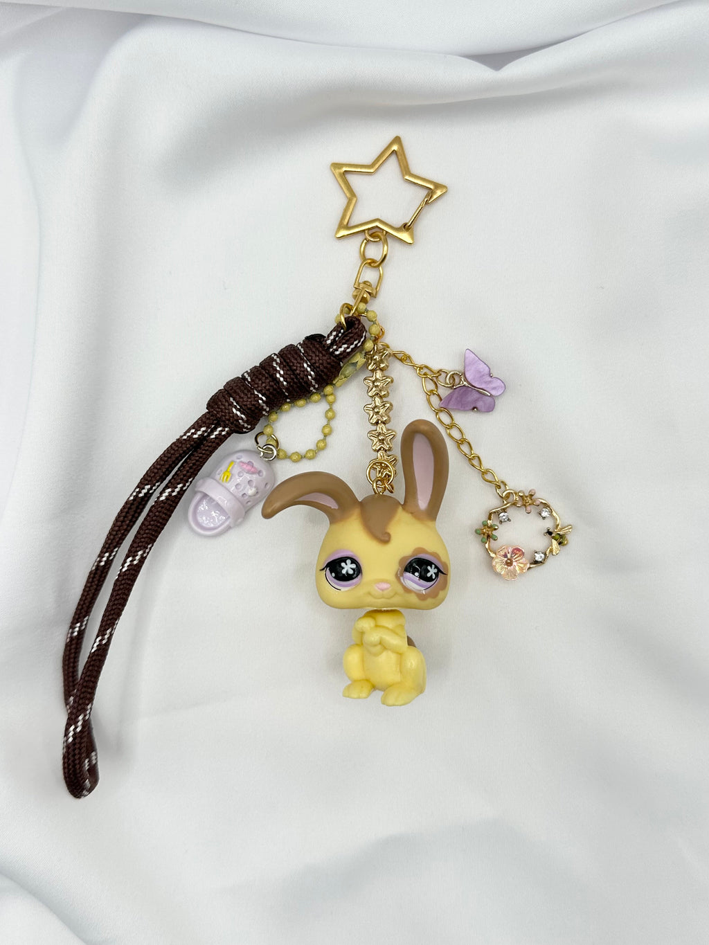 Porte-clés lapin jaune et marron Lolipets Memories