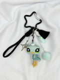 Porte-clés autruche turquoise bicolore Lolipets Memories