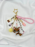 Porte-clés chien corgi marron et blanc Lolipets Memories