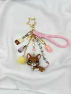 Porte-clés chien corgi marron et blanc Lolipets Memories