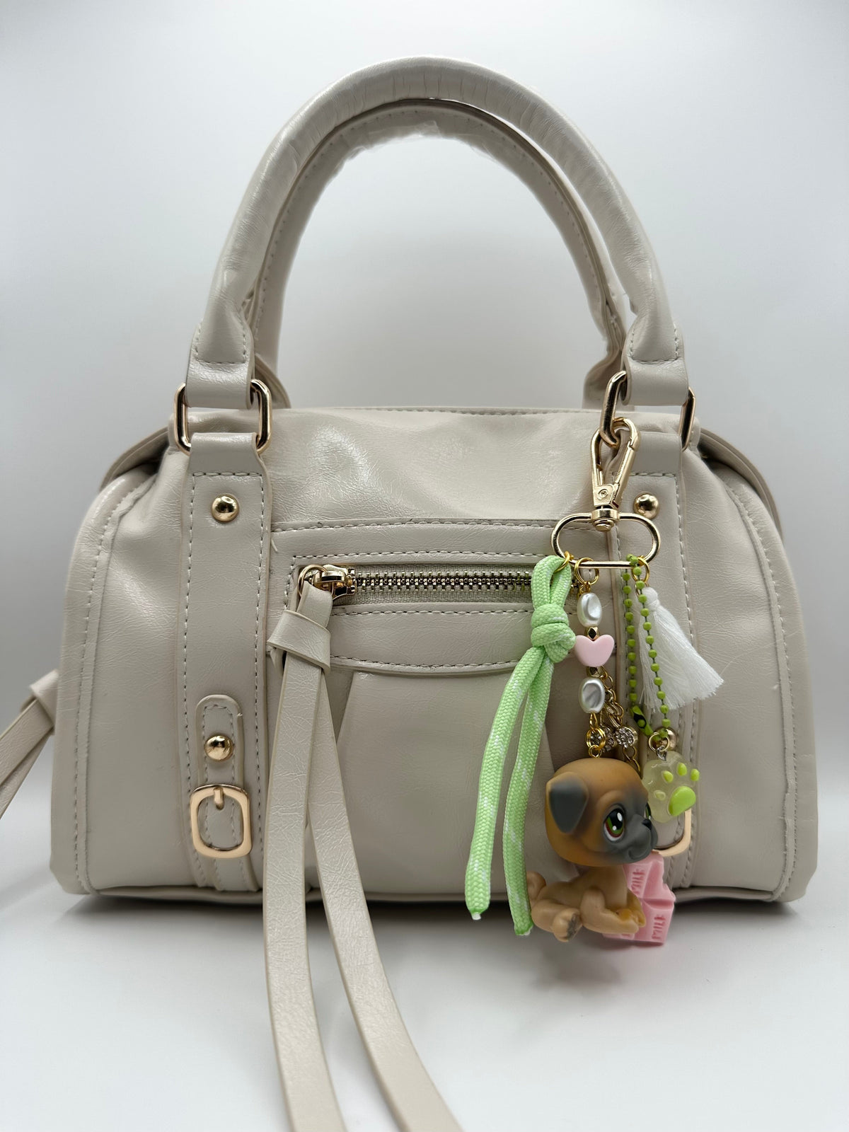 Porte-clés chien carlin marron et noir Lolipets Memories