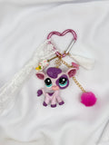 Porte-clés vache violette pailletée Lolipets Memories