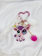 Porte-clés vache violette pailletée Lolipets Memories