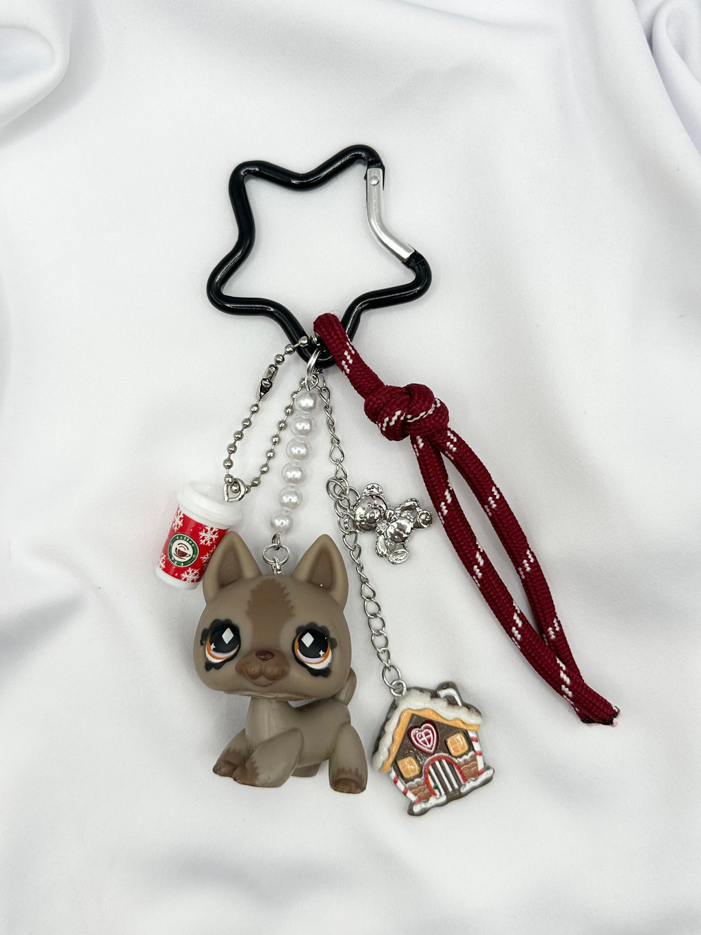 Porte-clés chien berger allemand marron bicolore Lolipets Memories