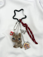 Porte-clés chien berger allemand marron bicolore Lolipets Memories