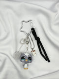 Porte-clés pingouin bleu/gris Lolipets Memories