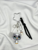 Porte-clés pingouin bleu/gris Lolipets Memories
