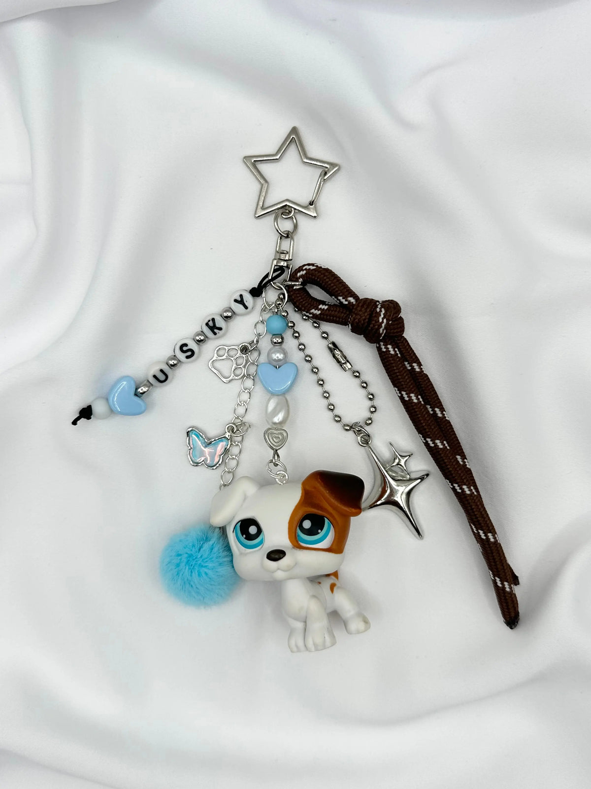 Porte-clés chien jack russel blanc et marron Lolipets Memories