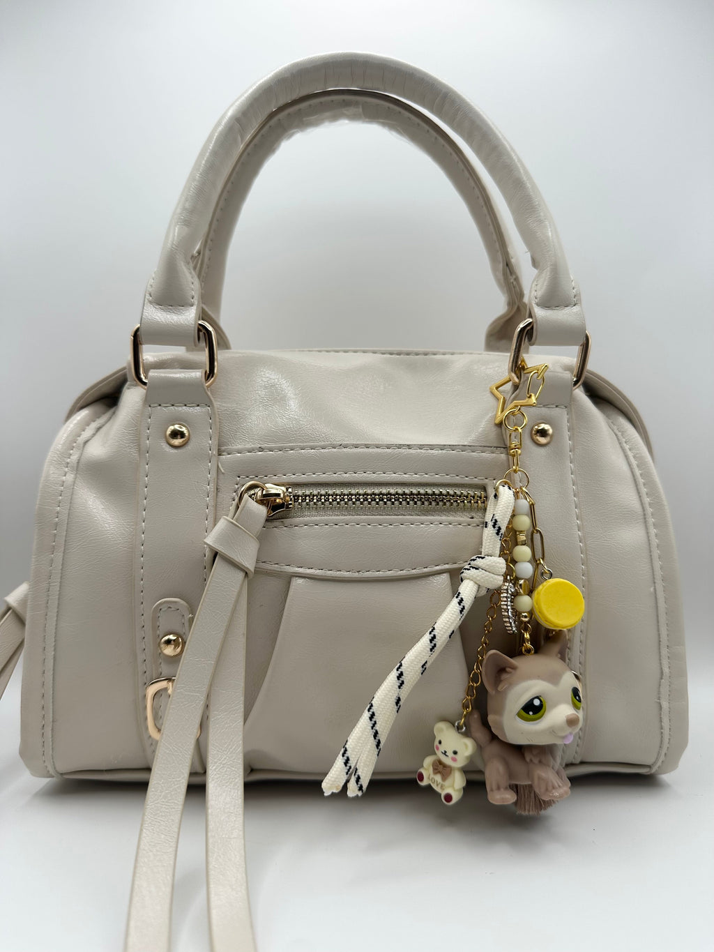Porte-clés chien husky marron clair Lolipets Memories