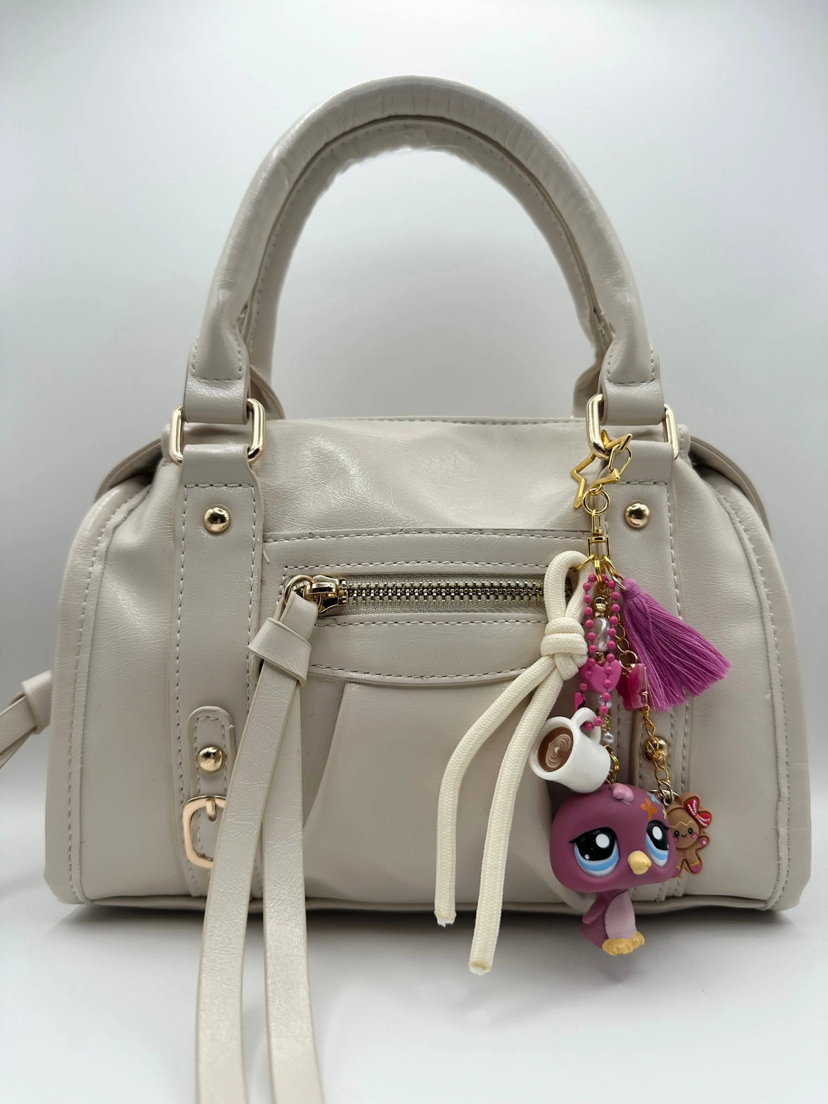 Porte-clés pingouin violet à fleurs Lolipets Memories