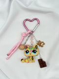 Porte-clés chat multicolore Lolipets Memories