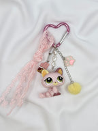Porte-clés chat rose pale Lolipets Memories