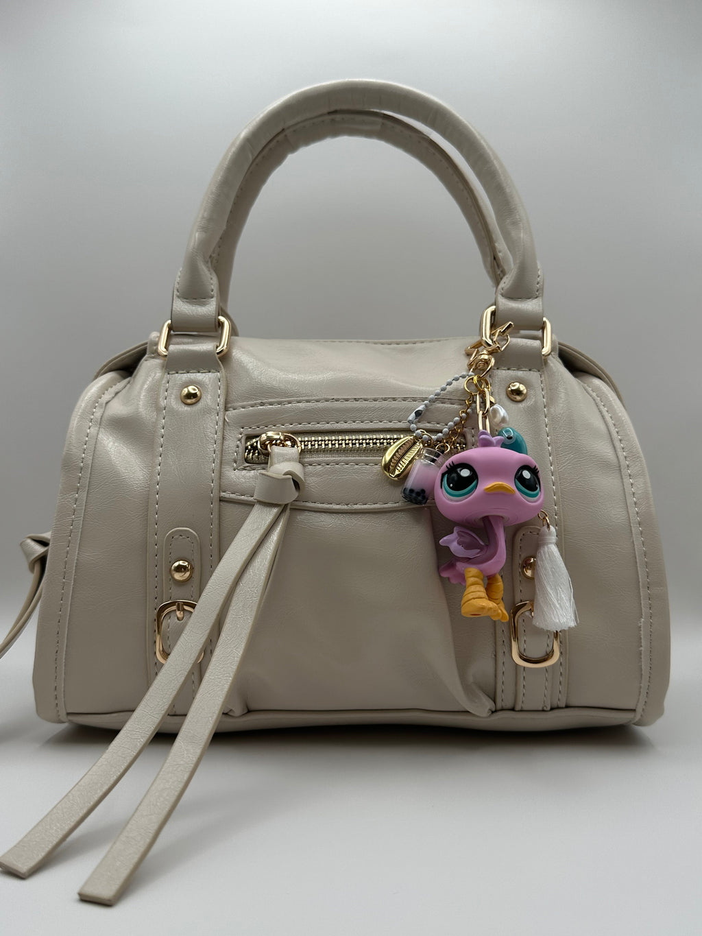 Porte-clé autruche rose Lolipets Memories