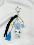 Porte-clés lapin blanc et bleu Lolipets Memories