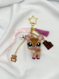 Porte-clés biche marron bicolore Lolipets Memories