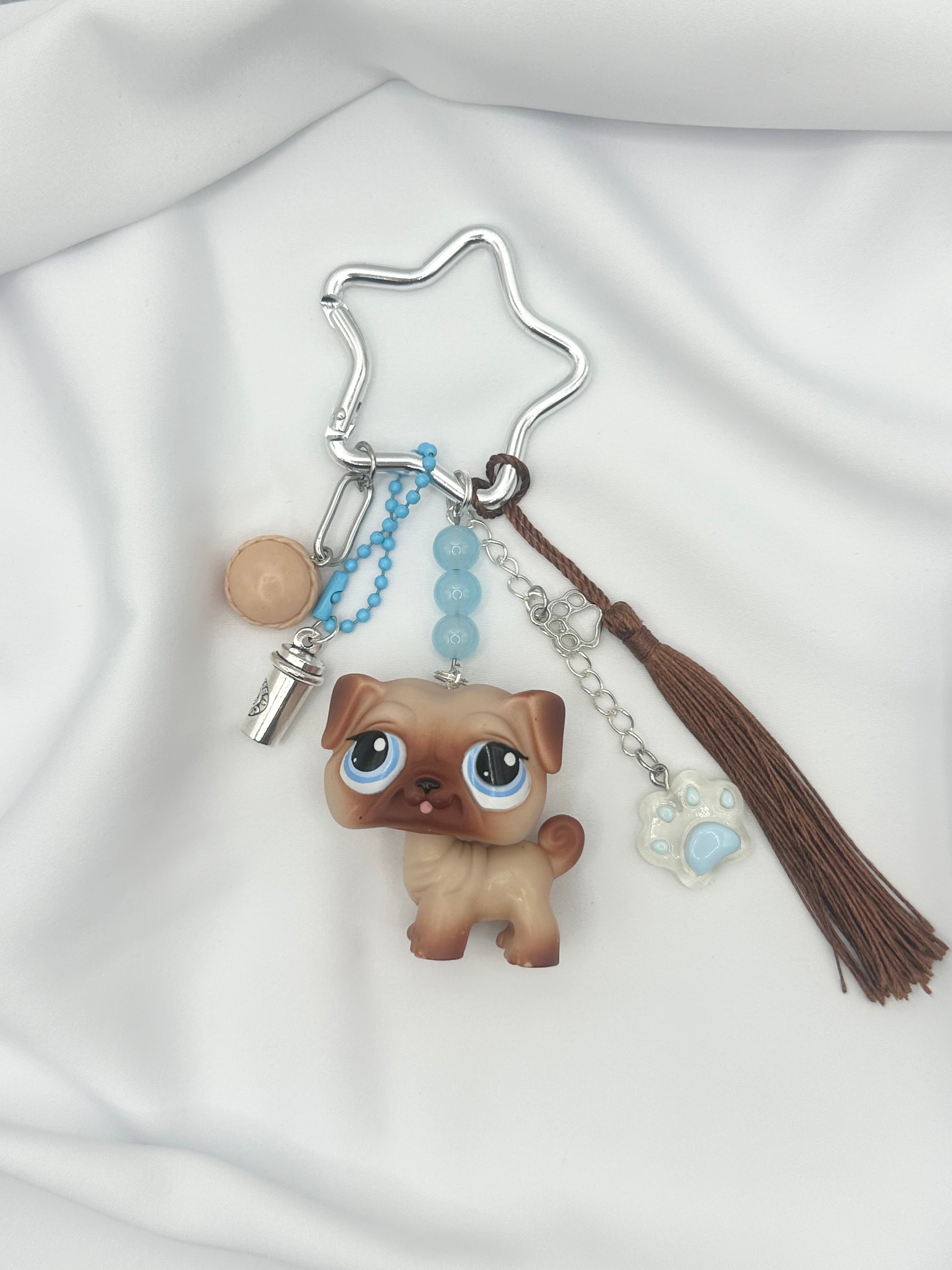 Porte-clé chien carlin marron Lolipets Memories
