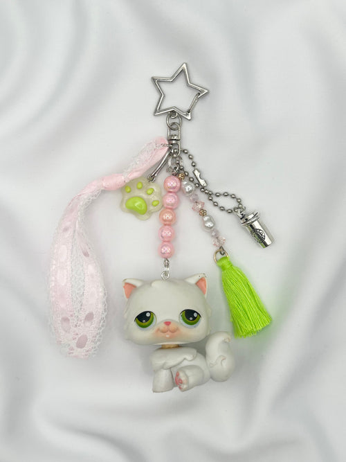 Porte-clé chat persan blanc Lolipets Memories