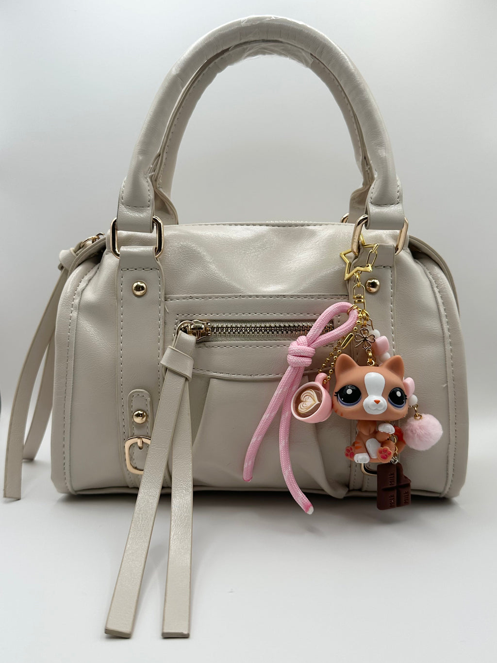 Porte-clés chat roux et blanc Lolipets Memories