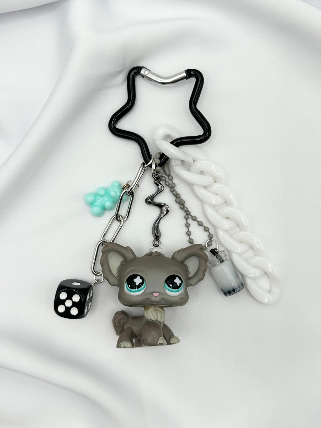 Porte-clés chien chihuahua gris Lolipets Memories