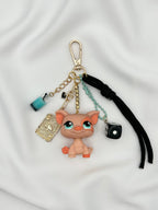 Porte-clé cochon orange Lolipets Memories