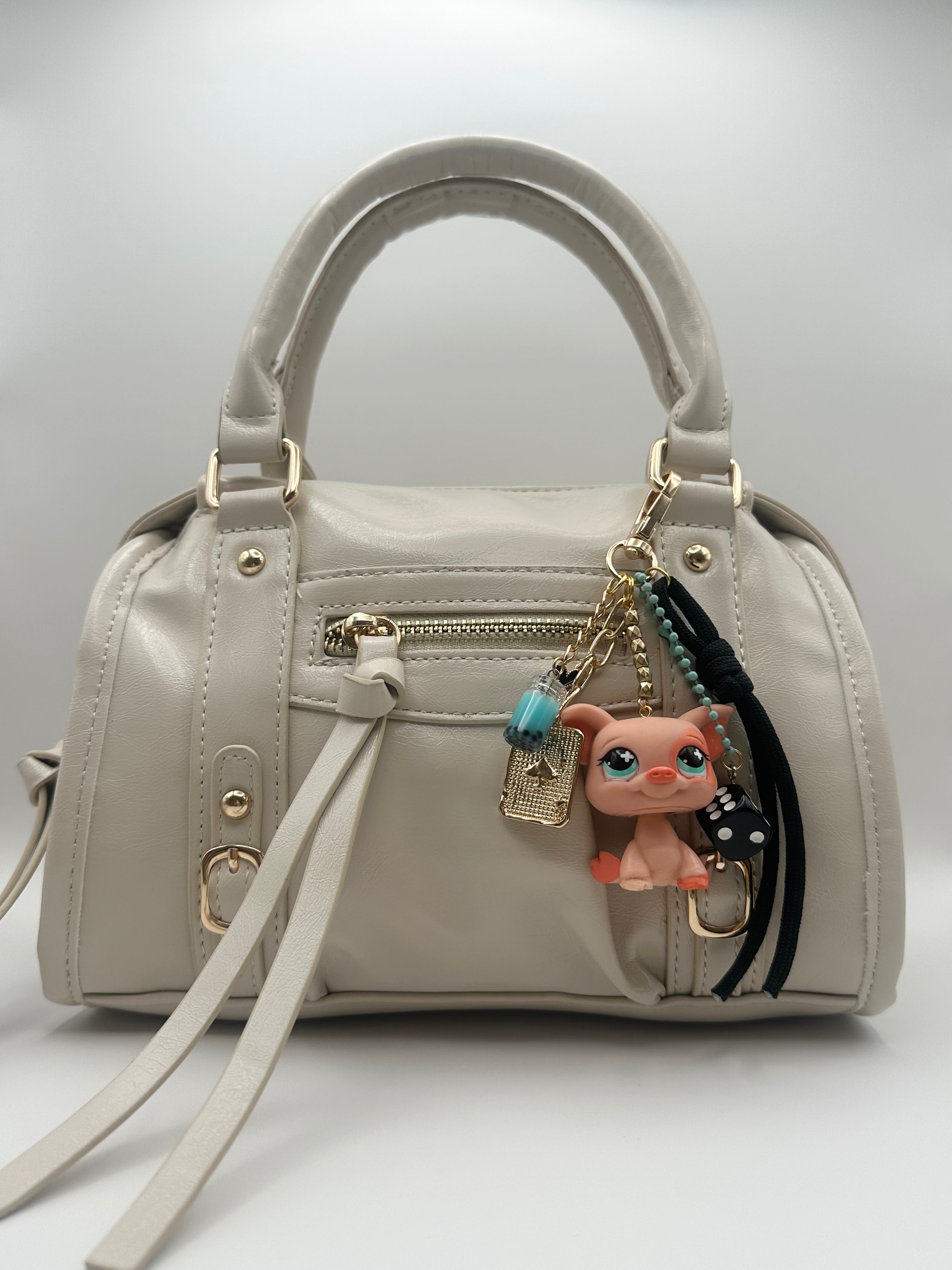 Porte-clé cochon orange Lolipets Memories