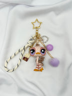 Porte-clés autruche rose et marron Lolipets Memories