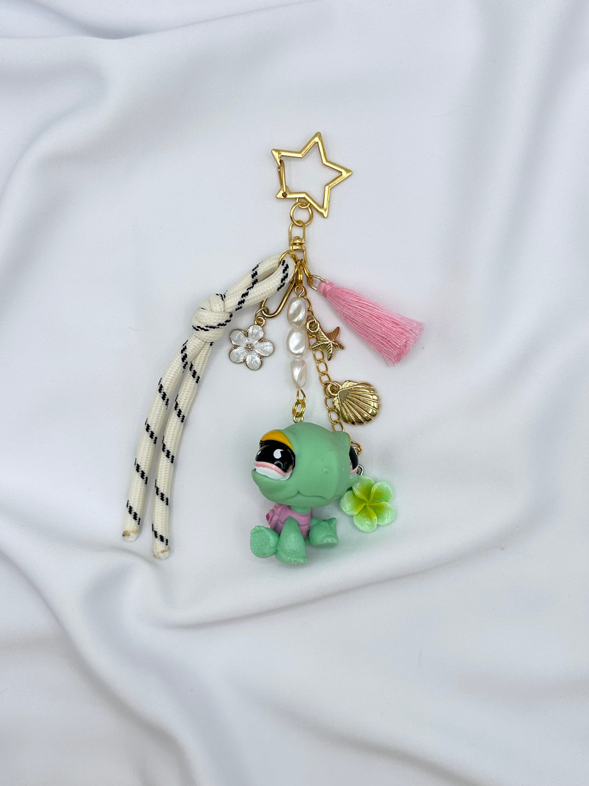 Porte-clés tortue verte et rose Lolipets Memories
