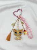 Porte-clés cochon jaune et marron claire Lolipets Memories