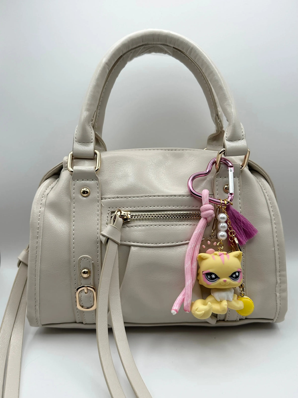 Porte-clés chat jaune et rose Lolipets Memories