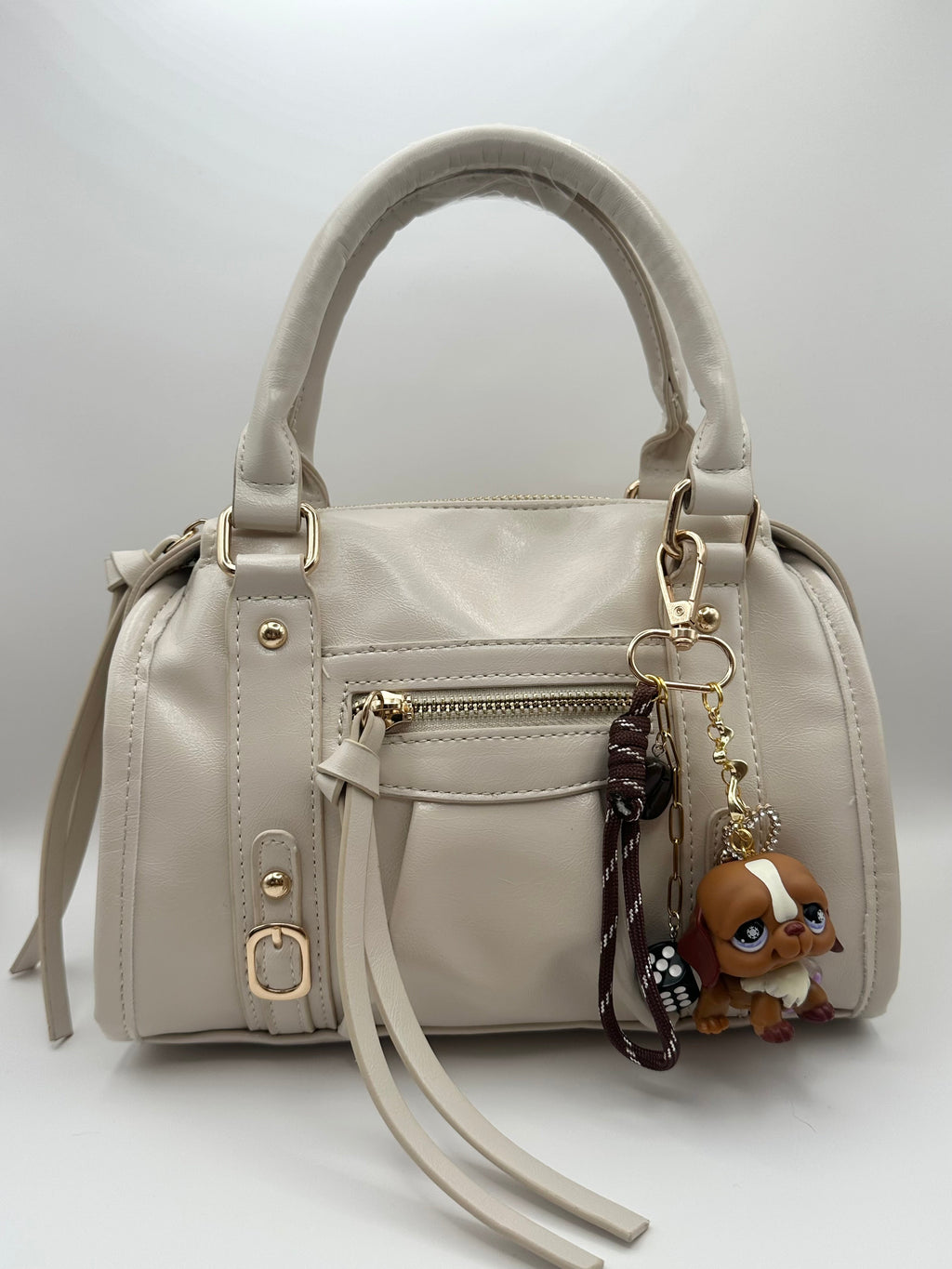 Porte-clés chien St Bernard marron et beige Lolipets Memories