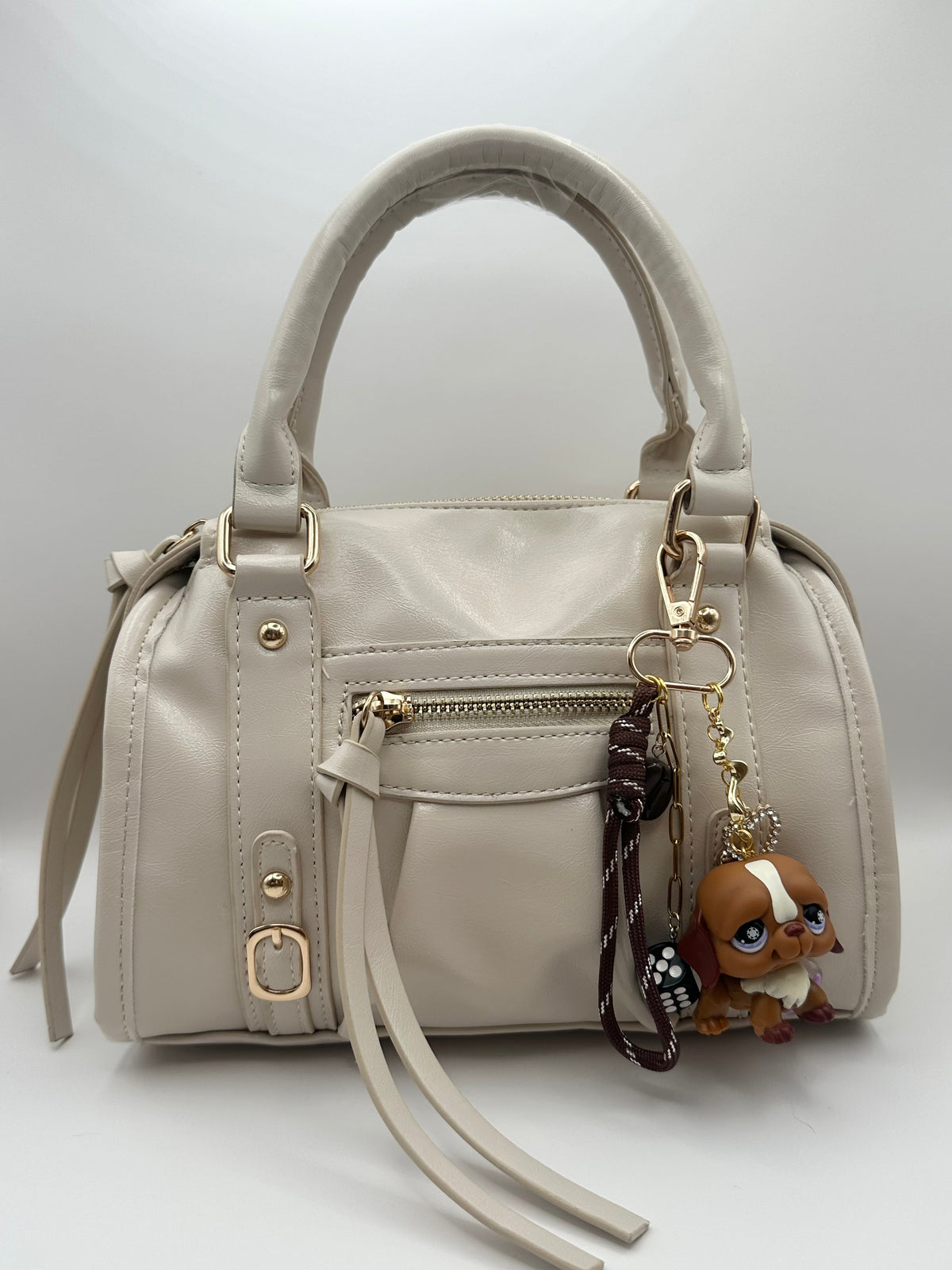Porte-clés chien St Bernard marron et beige Lolipets Memories