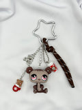 Porte-clés ours marron bicolore Lolipets Memories