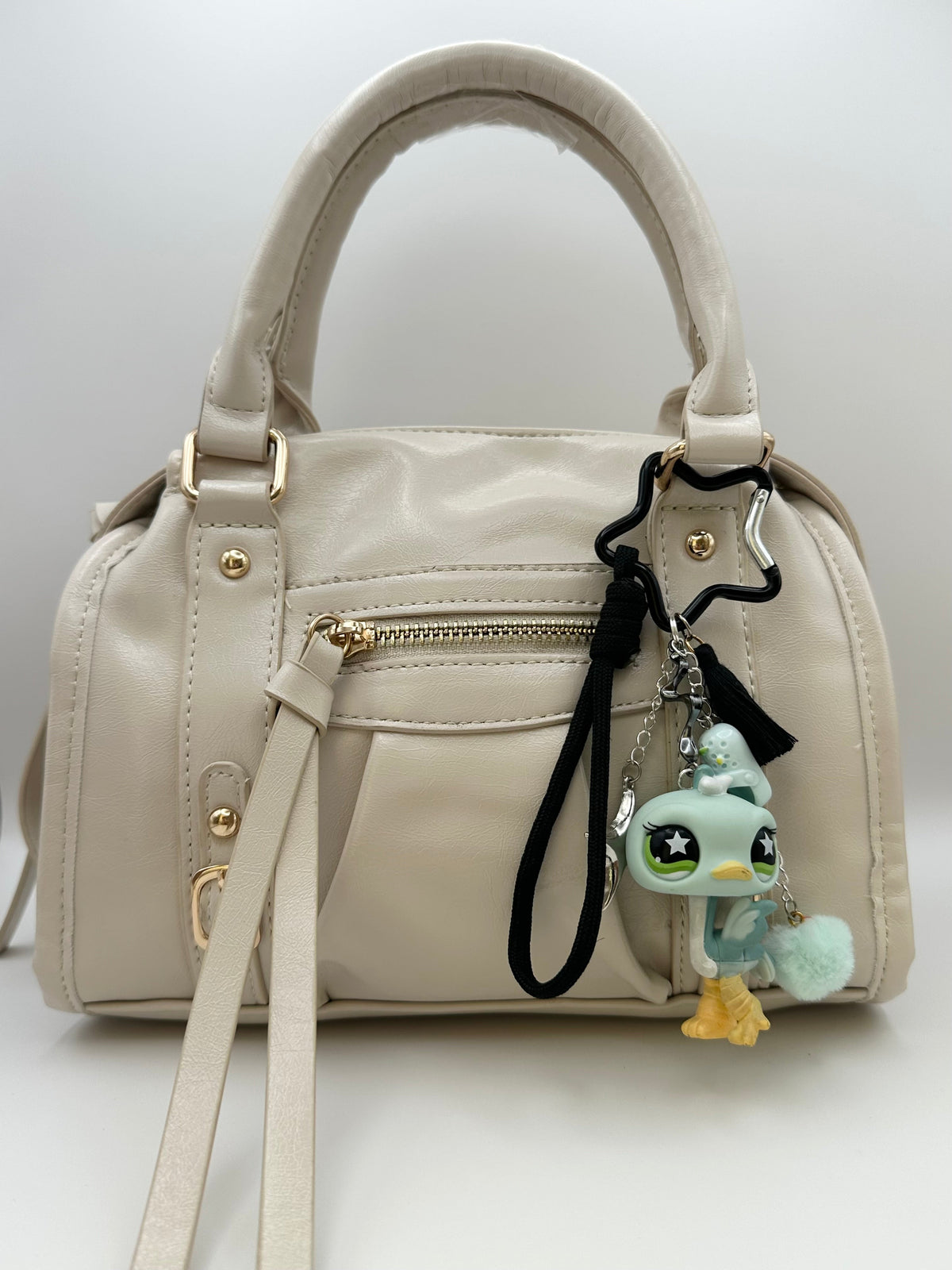 Porte-clés autruche turquoise bicolore Lolipets Memories
