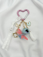 Porte-clé libellule bleue et rose Lolipets Memories