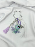 Porte-clés libellule turquoise et violette Lolipets Memories