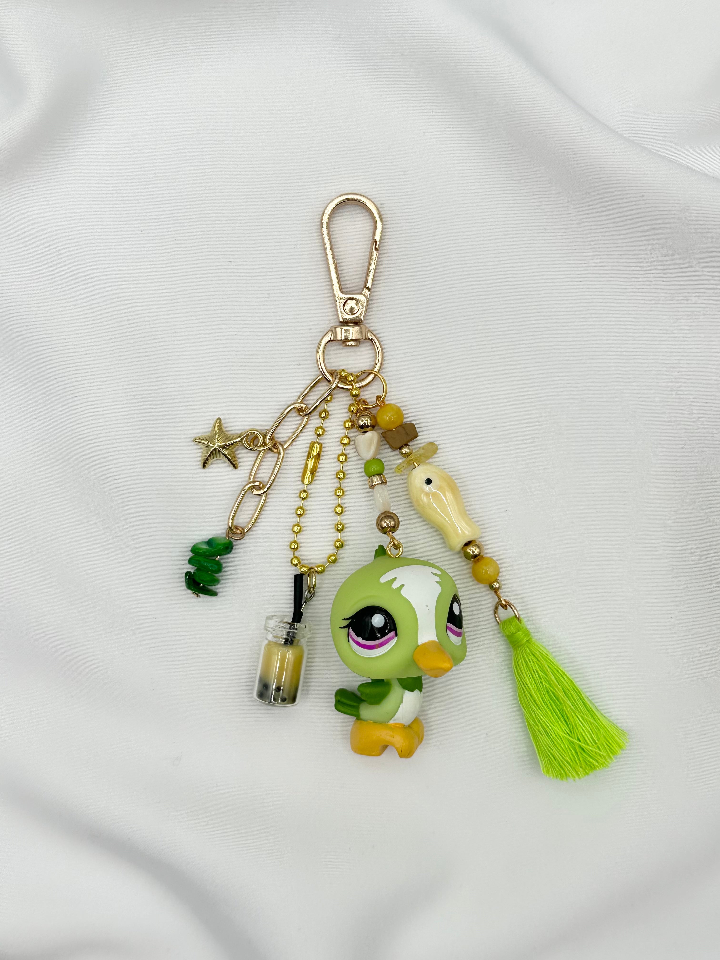 Porte-clé oiseau colibri vert Lolipets Memories