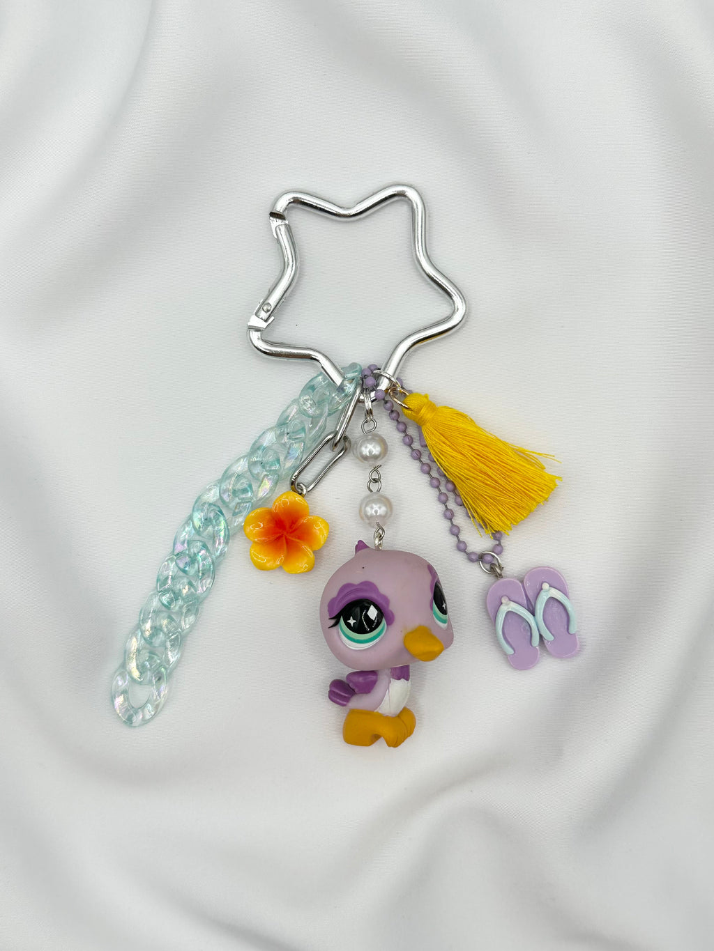 Porte-clé oiseau colibri violet Lolipets Memories