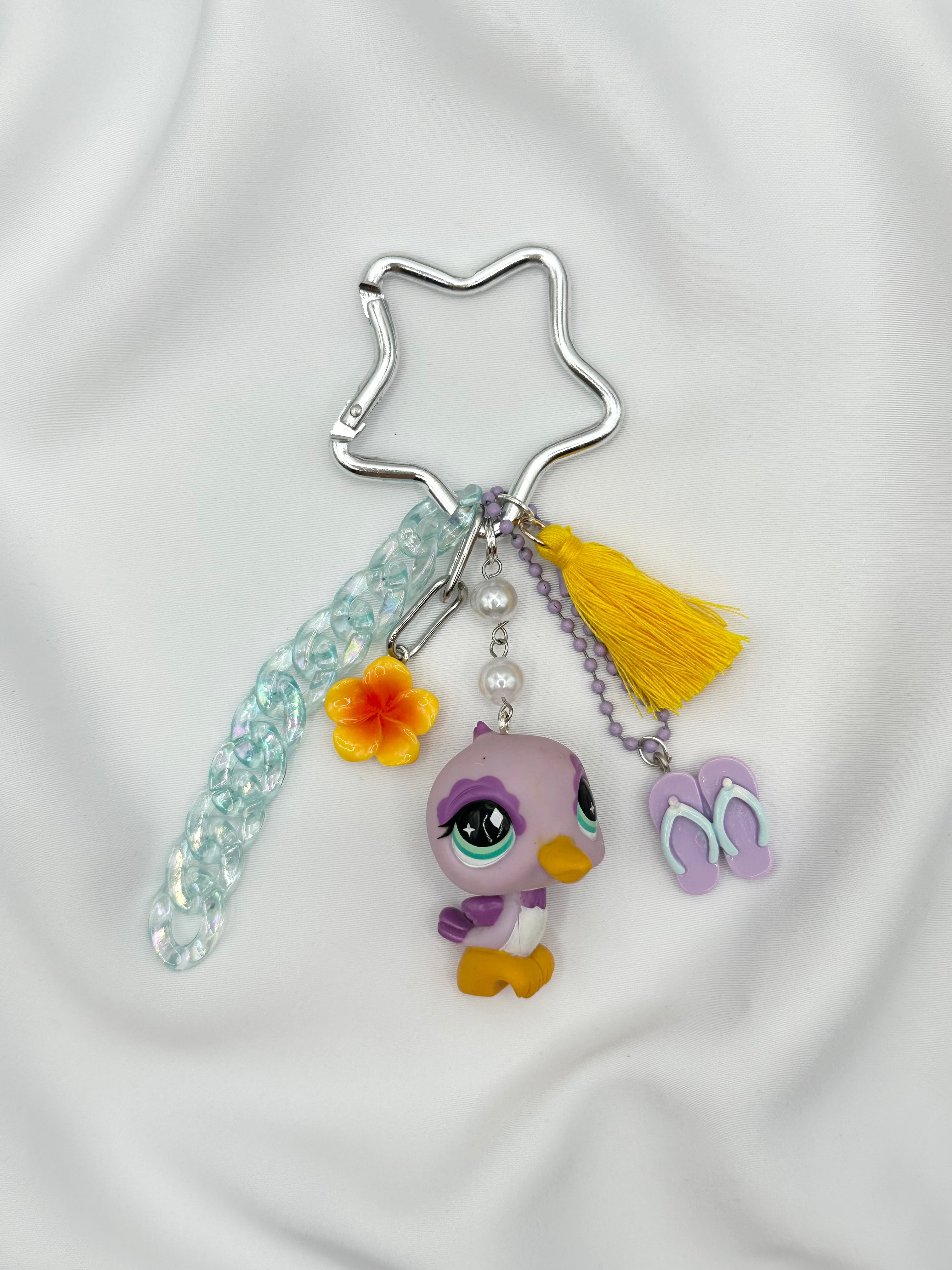 Porte-clé oiseau colibri violet Lolipets Memories