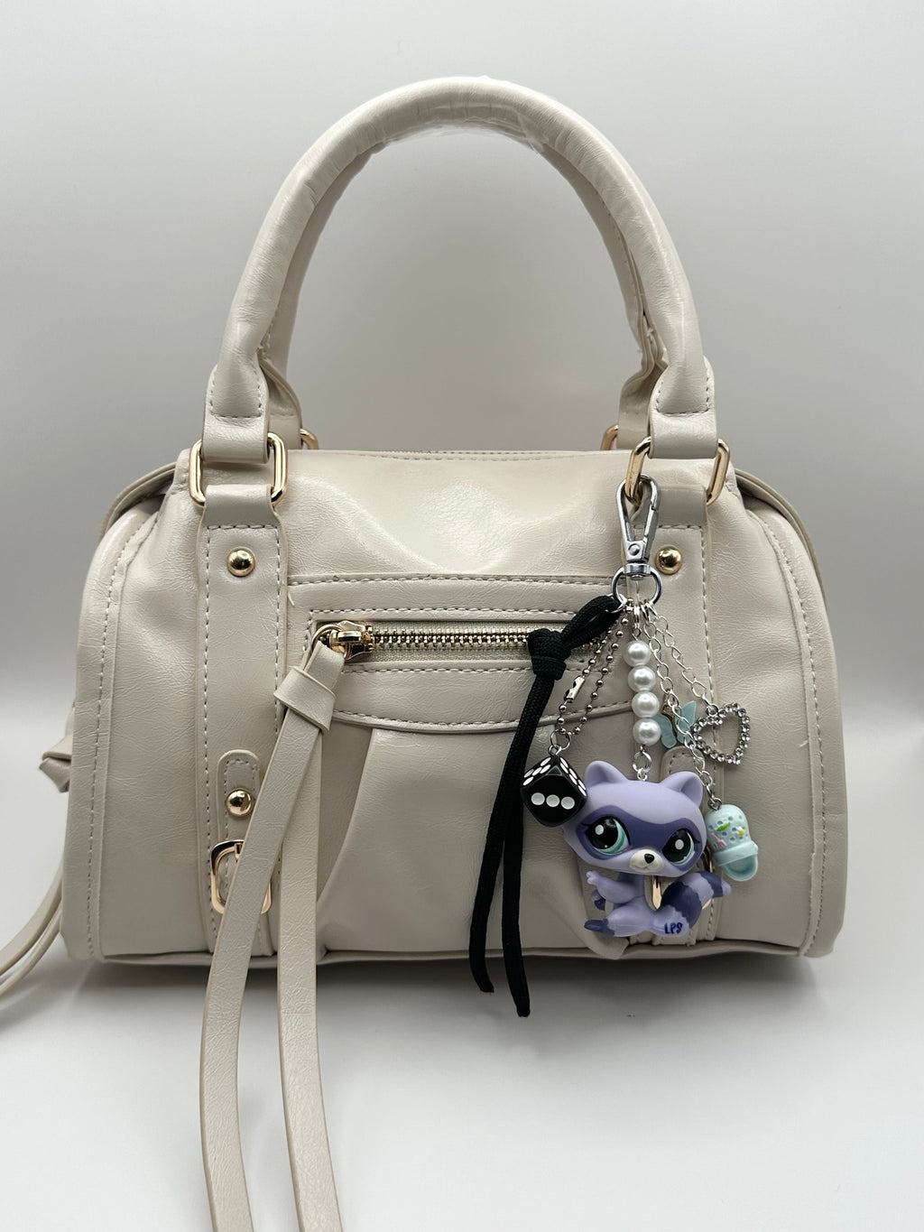 Porte-clés raton-laveur violet bicolore Lolipets Memories