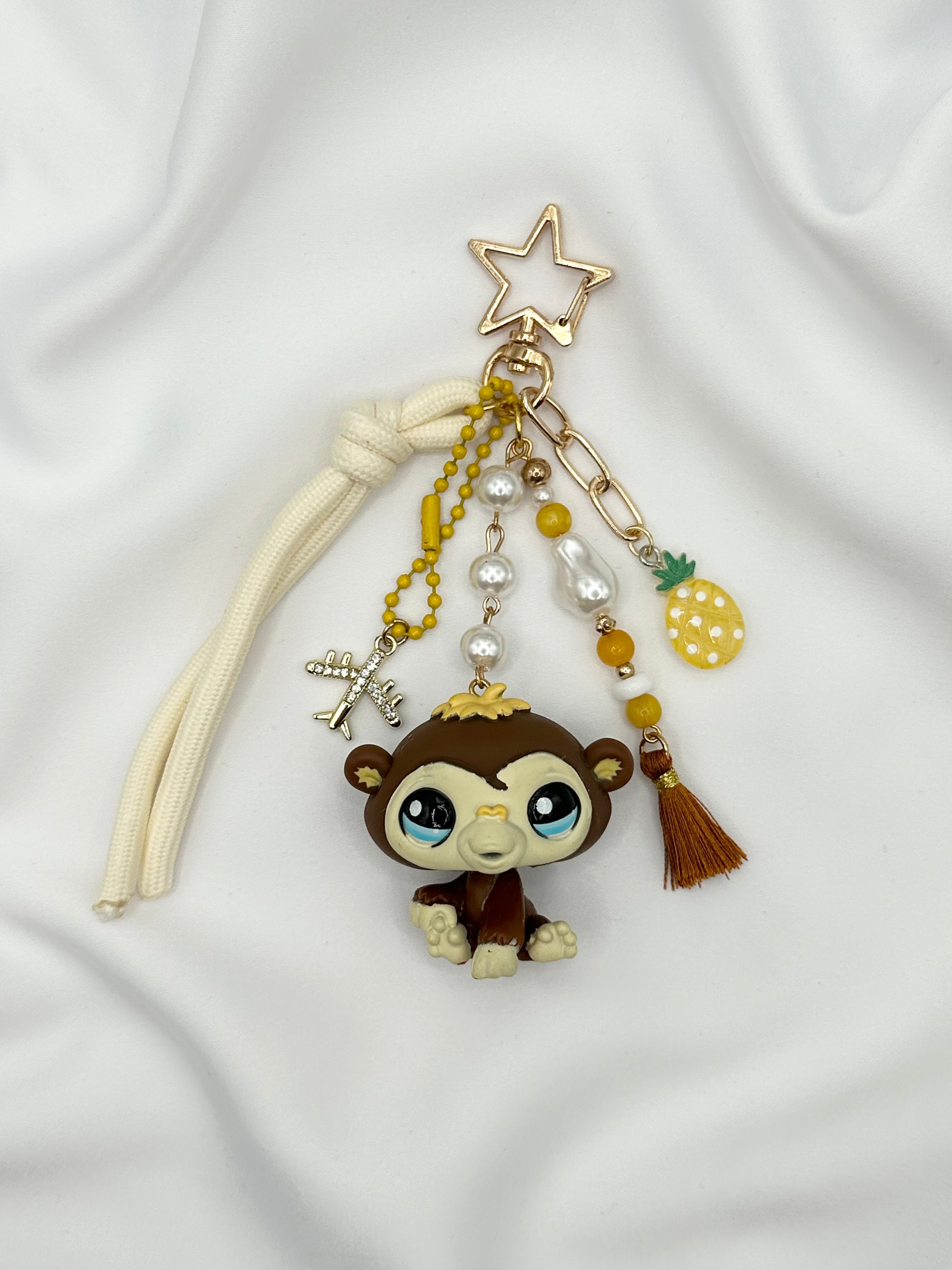 Porte-clé singe gorille marron foncé Lolipets Memories