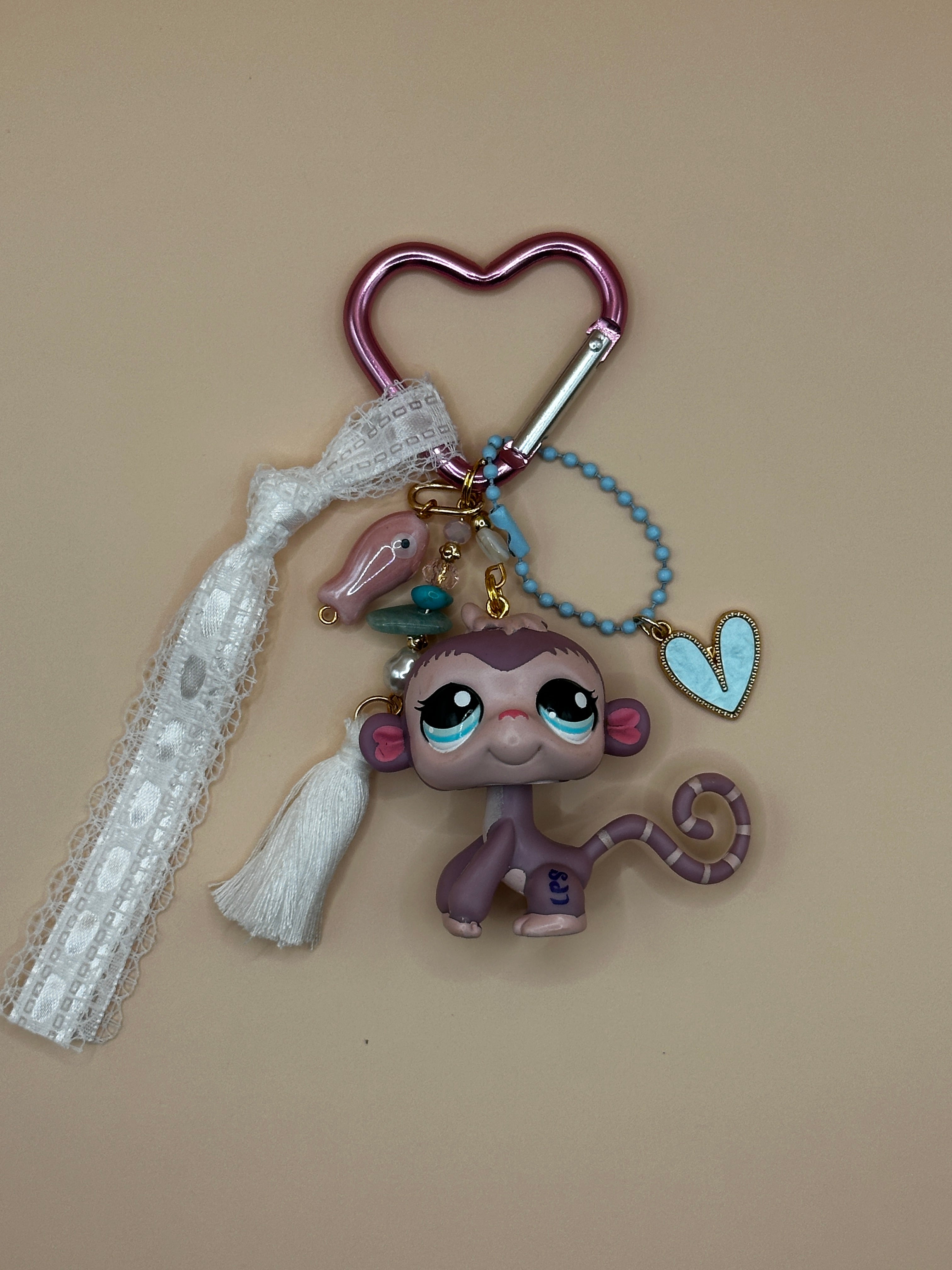 Porte-clé singe ouistiti violet Lolipets Memories