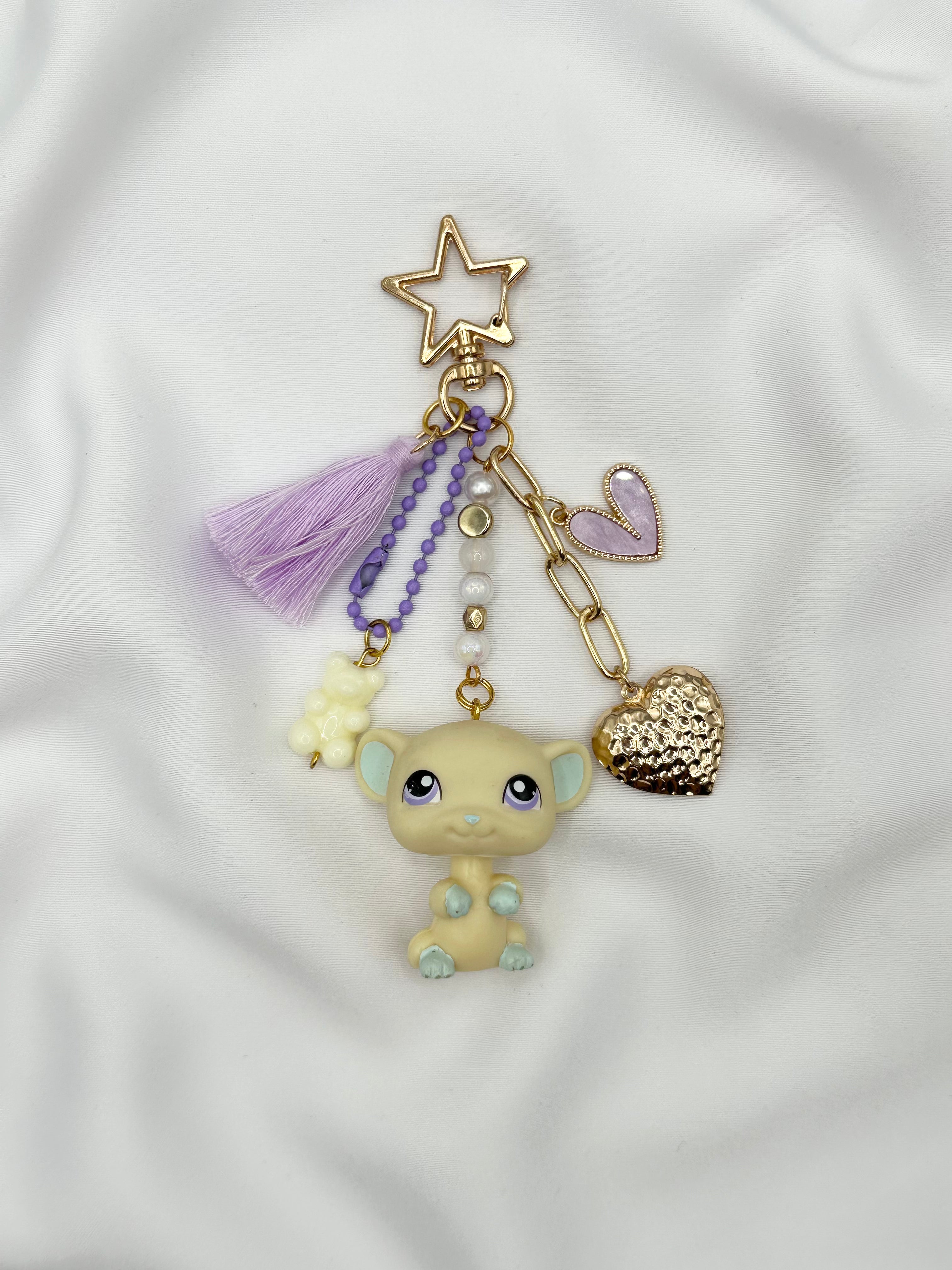 Porte-clé souris jaune pale Lolipets Memories