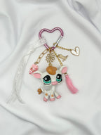 Porte-clés vache blanche Lolipets Memories