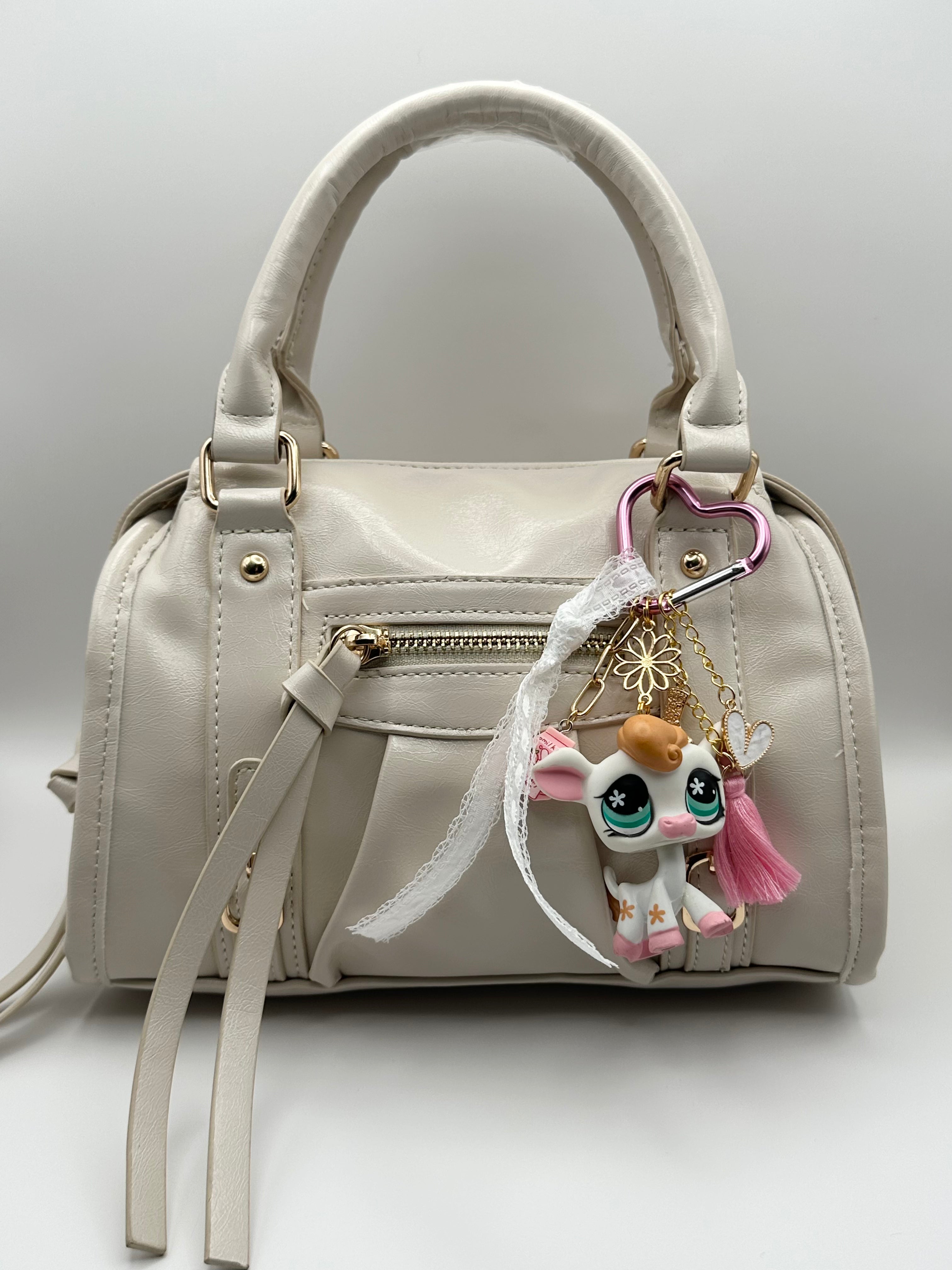 Porte-clés vache blanche Lolipets Memories